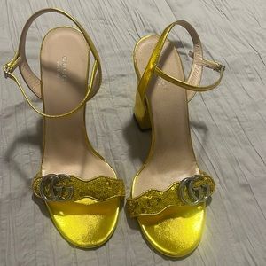 Gucci gold heels